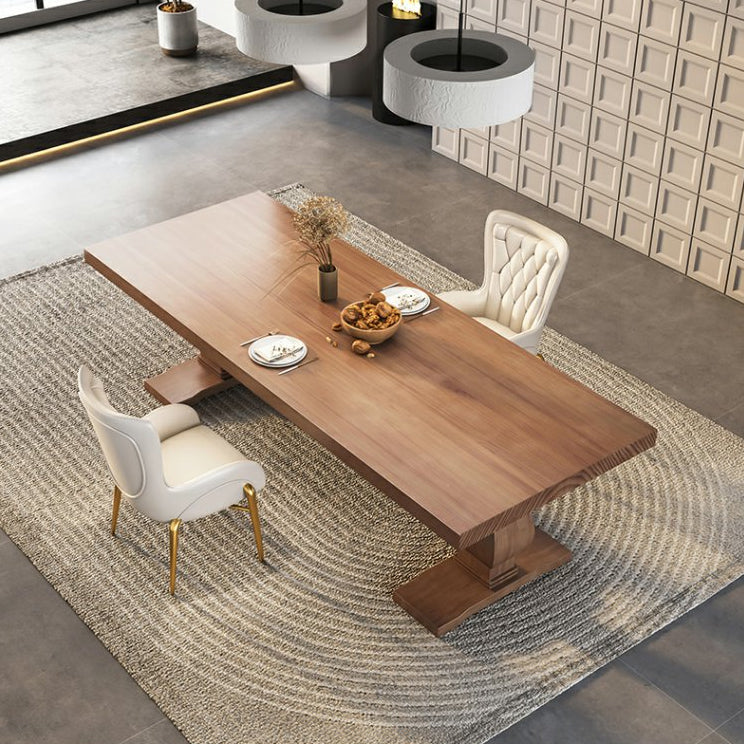 Bois massif 1/3/4/5/7 Pièces Set Dinette Set Rectangle moderne Table de table de salle à manger en naturel