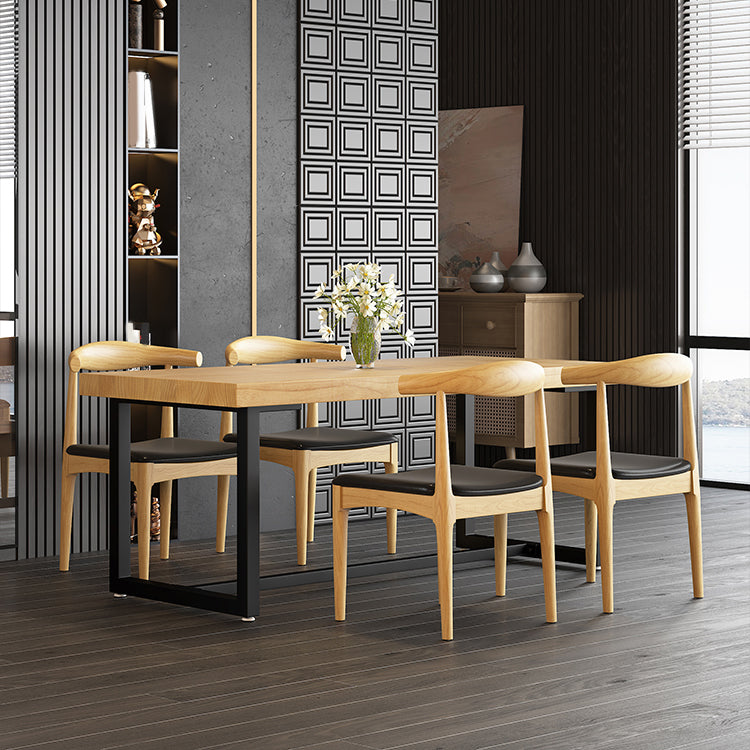 Modern Dining Set 1/2/5 Pieces Rectangle Pine Wood Dining Table for Dining Room