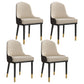 Glam Rectangle 1/3/4/5/7 Pieces Dinette Set Metal Legs Indoor Dining Table Set 4 White Chairs Clearhalo 'Dining Room Sets' 'Dining Tables & Seating' 'dining_room_set' 'furn' 'furn_dining_room_set' 'Furniture' 'Kitchen & Dining Furniture' 5870931