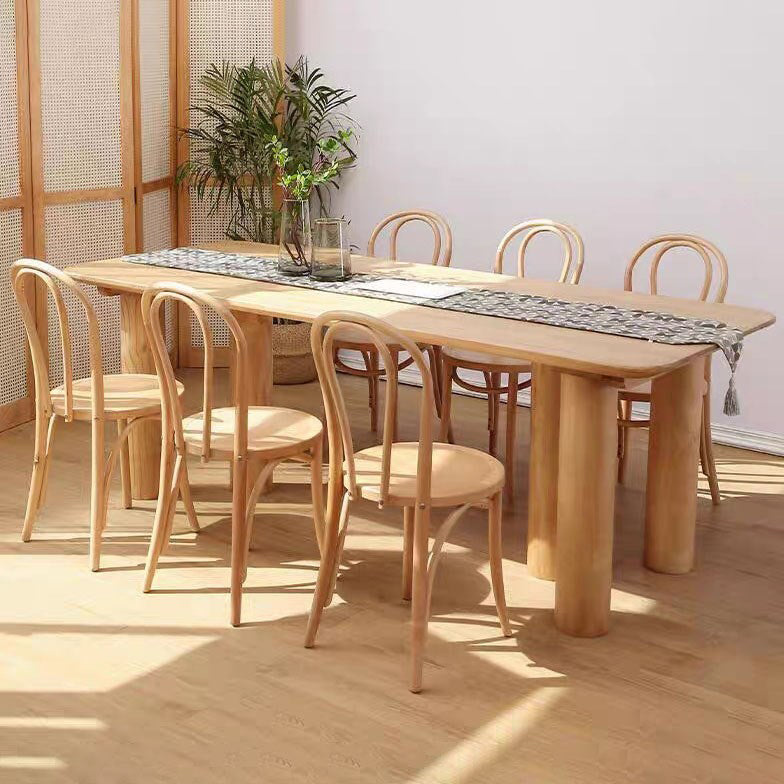 Modern Dining Set 1/5/7 Pieces Rectangle Pine Wood Dining Table for Living Room Clearhalo 'Dining Room Sets' 'Dining Tables & Seating' 'dining_room_set' 'furn' 'furn_dining_room_set' 'Furniture' 'Kitchen & Dining Furniture' 5870941
