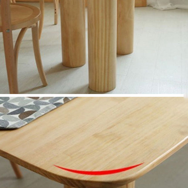 Modern Dining Set 1/5/7 Pieces Rectangle Pine Wood Dining Table for Living Room Clearhalo 'Dining Room Sets' 'Dining Tables & Seating' 'dining_room_set' 'furn' 'furn_dining_room_set' 'Furniture' 'Kitchen & Dining Furniture' 5870947
