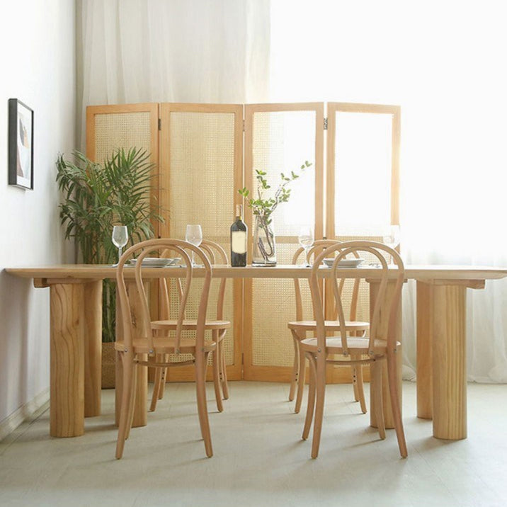 Modern Dining Set 1/5/7 Pieces Rectangle Pine Wood Dining Table for Living Room Clearhalo 'Dining Room Sets' 'Dining Tables & Seating' 'dining_room_set' 'furn' 'furn_dining_room_set' 'Furniture' 'Kitchen & Dining Furniture' 5870954