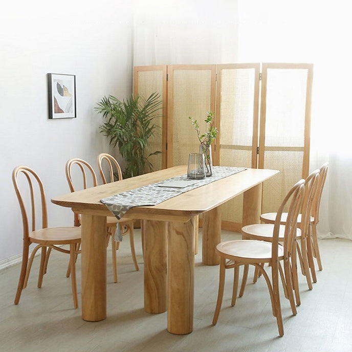 Modern Dining Set 1/5/7 Pieces Rectangle Pine Wood Dining Table for Living Room Clearhalo 'Dining Room Sets' 'Dining Tables & Seating' 'dining_room_set' 'furn' 'furn_dining_room_set' 'Furniture' 'Kitchen & Dining Furniture' 5870955