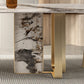 Glam Sintered Stone Dining Set Rectangle 1/3/4/5/6 Pieces Dining Set