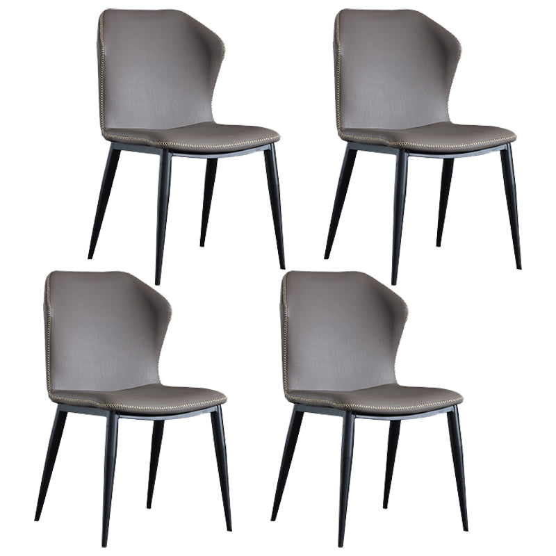 デザイナーの長方形1/4/5/6ピースディネットセット黒い石と金属製のダイニングテーブルセット