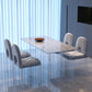 Juego de comedor moderno, mesa de comedor rectangular de piedra de 1/5 piezas para comedor y cocina