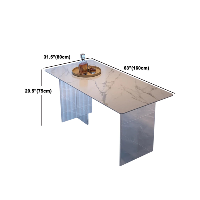 Juego de comedor moderno, mesa de comedor rectangular de piedra de 1/5 piezas para comedor y cocina