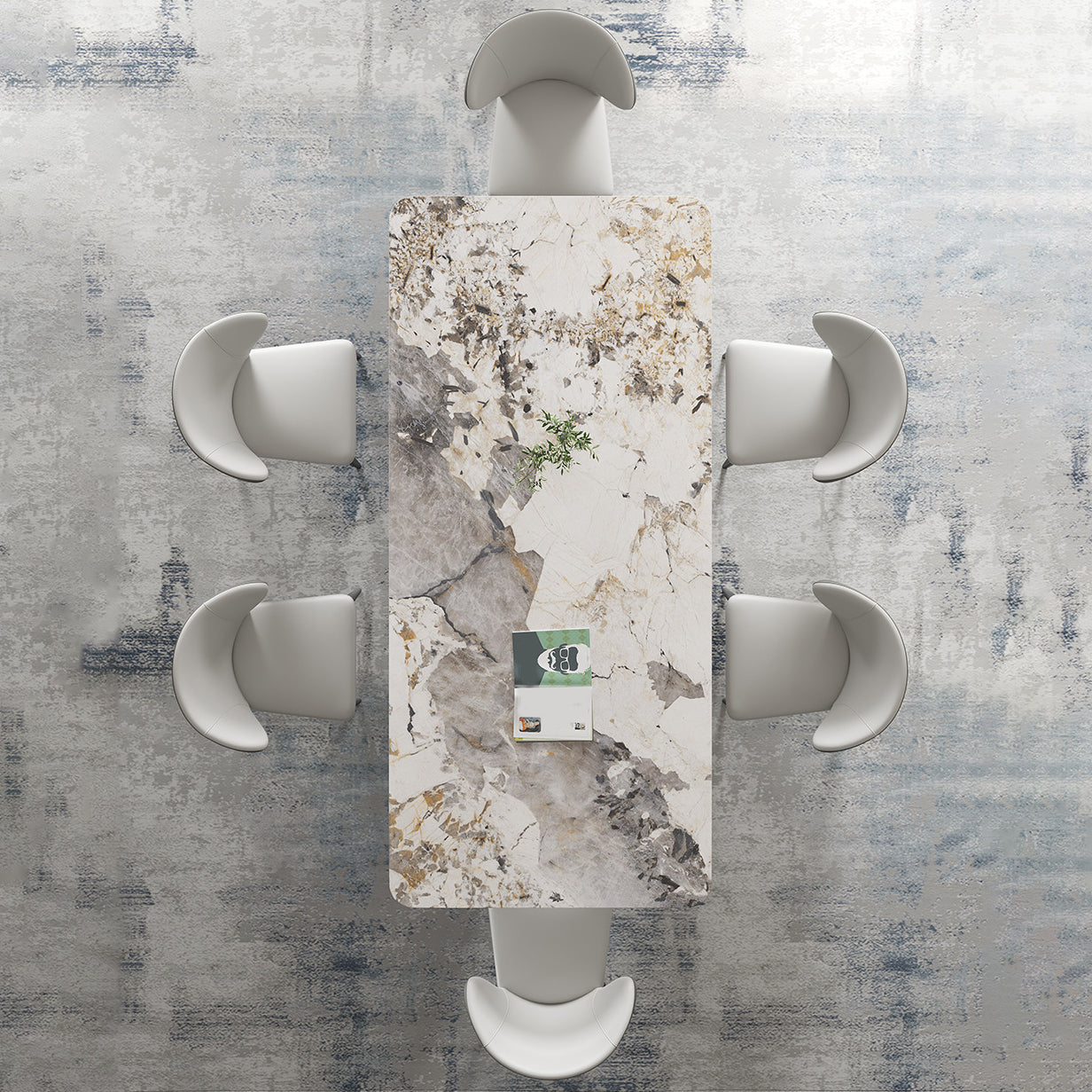 Contemporary Sintered Stone Table Set 1/3/4/5/7 Pieces Dining Set for Dining Areas Clearhalo 'Dining Room Sets' 'Dining Tables & Seating' 'dining_room_set' 'furn' 'furn_dining_room_set' 'Furniture' 'Kitchen & Dining Furniture' 5871096