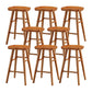 Solid Wood Armless Bar Chair Modern Backless Footrest Bar Stool