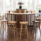 Solid Wood Armless Bar Chair Modern Backless Footrest Bar Stool