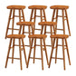 Solid Wood Armless Bar Chair Modern Backless Footrest Bar Stool