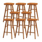 Solid Wood Armless Bar Chair Modern Backless Footrest Bar Stool