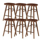 Solid Wood Armless Bar Chair Modern Backless Footrest Bar Stool