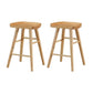 Solid Wood Armless Bar Chair Modern Backless Footrest Bar Stool