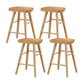 Solid Wood Armless Bar Chair Modern Backless Footrest Bar Stool