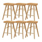 Solid Wood Armless Bar Chair Modern Backless Footrest Bar Stool