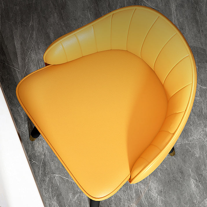 Modern Swivel Home Bar Stool Matte Finish Leather Armed Stool Clearhalo 'Bar Furniture' 'Bar Stools' 'bar_stools' 'furn' 'furn_bar_stools' 'Furniture' 'Kitchen & Dining Furniture' 5871187