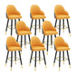 Modern Swivel Home Bar Stool Matte Finish Leather Armed Stool Yellow-Gray 8 Piece Set Counter Stool(26"H) Clearhalo 'Bar Furniture' 'Bar Stools' 'bar_stools' 'furn' 'furn_bar_stools' 'Furniture' 'Kitchen & Dining Furniture' 5871195