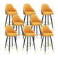 Modern Swivel Home Bar Stool Matte Finish Leather Armed Stool Yellow-Gray 8 Piece Set Bar Stool(30"H) Clearhalo 'Bar Furniture' 'Bar Stools' 'bar_stools' 'furn' 'furn_bar_stools' 'Furniture' 'Kitchen & Dining Furniture' 5871201