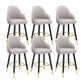 Modern Swivel Home Bar Stool Matte Finish Leather Armed Stool Grey 6 Piece Set Short Stool(22"H) Clearhalo 'Bar Furniture' 'Bar Stools' 'bar_stools' 'furn' 'furn_bar_stools' 'Furniture' 'Kitchen & Dining Furniture' 5871220