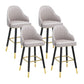 Modern Swivel Home Bar Stool Matte Finish Leather Armed Stool Grey 4 Piece Set Counter Stool(26"H) Clearhalo 'Bar Furniture' 'Bar Stools' 'bar_stools' 'furn' 'furn_bar_stools' 'Furniture' 'Kitchen & Dining Furniture' 5871224