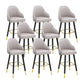 Modern Swivel Home Bar Stool Matte Finish Leather Armed Stool Grey 8 Piece Set Counter Stool(26"H) Clearhalo 'Bar Furniture' 'Bar Stools' 'bar_stools' 'furn' 'furn_bar_stools' 'Furniture' 'Kitchen & Dining Furniture' 5871226