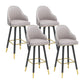 Modern Swivel Home Bar Stool Matte Finish Leather Armed Stool Grey 4 Piece Set Bar Stool(30"H) Clearhalo 'Bar Furniture' 'Bar Stools' 'bar_stools' 'furn' 'furn_bar_stools' 'Furniture' 'Kitchen & Dining Furniture' 5871229