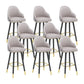 Modern Swivel Home Bar Stool Matte Finish Leather Armed Stool Grey 8 Piece Set Bar Stool(30"H) Clearhalo 'Bar Furniture' 'Bar Stools' 'bar_stools' 'furn' 'furn_bar_stools' 'Furniture' 'Kitchen & Dining Furniture' 5871231