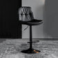 Swivel and Adjustable Bar Chair Modern Faux Leather Armless Bar Chair Black 1 Piece Clearhalo 'Bar Furniture' 'Bar Stools' 'bar_stools' 'furn' 'furn_bar_stools' 'Furniture' 'Kitchen & Dining Furniture' 5871236