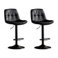 Swivel and Adjustable Bar Chair Modern Faux Leather Armless Bar Chair Black 2 Piece Set Clearhalo 'Bar Furniture' 'Bar Stools' 'bar_stools' 'furn' 'furn_bar_stools' 'Furniture' 'Kitchen & Dining Furniture' 5871238