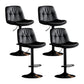 Swivel and Adjustable Bar Chair Modern Faux Leather Armless Bar Chair Black 4 Piece Set Clearhalo 'Bar Furniture' 'Bar Stools' 'bar_stools' 'furn' 'furn_bar_stools' 'Furniture' 'Kitchen & Dining Furniture' 5871240