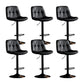 Swivel and Adjustable Bar Chair Modern Faux Leather Armless Bar Chair Black 6 Piece Set Clearhalo 'Bar Furniture' 'Bar Stools' 'bar_stools' 'furn' 'furn_bar_stools' 'Furniture' 'Kitchen & Dining Furniture' 5871242