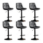 Swivel and Adjustable Bar Chair Modern Faux Leather Armless Bar Chair Grey 6 Piece Set Clearhalo 'Bar Furniture' 'Bar Stools' 'bar_stools' 'furn' 'furn_bar_stools' 'Furniture' 'Kitchen & Dining Furniture' 5871252