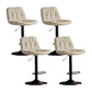 Swivel and Adjustable Bar Chair Modern Faux Leather Armless Bar Chair White 4 Piece Set Clearhalo 'Bar Furniture' 'Bar Stools' 'bar_stools' 'furn' 'furn_bar_stools' 'Furniture' 'Kitchen & Dining Furniture' 5871257
