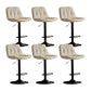 Swivel and Adjustable Bar Chair Modern Faux Leather Armless Bar Chair White 6 Piece Set Clearhalo 'Bar Furniture' 'Bar Stools' 'bar_stools' 'furn' 'furn_bar_stools' 'Furniture' 'Kitchen & Dining Furniture' 5871258