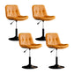 Swivel and Adjustable Bar Chair Modern Faux Leather Armless Bar Chair Orange 4 Piece Set Clearhalo 'Bar Furniture' 'Bar Stools' 'bar_stools' 'furn' 'furn_bar_stools' 'Furniture' 'Kitchen & Dining Furniture' 5871262