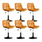 Swivel and Adjustable Bar Chair Modern Faux Leather Armless Bar Chair Orange 6 Piece Set Clearhalo 'Bar Furniture' 'Bar Stools' 'bar_stools' 'furn' 'furn_bar_stools' 'Furniture' 'Kitchen & Dining Furniture' 5871263