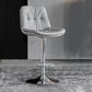 Swivel and Adjustable Bar Chair Modern Faux Leather Armless Bar Chair Silver Gray 1 Piece Clearhalo 'Bar Furniture' 'Bar Stools' 'bar_stools' 'furn' 'furn_bar_stools' 'Furniture' 'Kitchen & Dining Furniture' 5871265