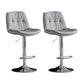 Swivel and Adjustable Bar Chair Modern Faux Leather Armless Bar Chair Silver Gray 2 Piece Set Clearhalo 'Bar Furniture' 'Bar Stools' 'bar_stools' 'furn' 'furn_bar_stools' 'Furniture' 'Kitchen & Dining Furniture' 5871266