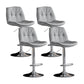 Swivel and Adjustable Bar Chair Modern Faux Leather Armless Bar Chair Silver Gray 4 Piece Set Clearhalo 'Bar Furniture' 'Bar Stools' 'bar_stools' 'furn' 'furn_bar_stools' 'Furniture' 'Kitchen & Dining Furniture' 5871267