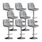 Swivel and Adjustable Bar Chair Modern Faux Leather Armless Bar Chair Silver Gray 8 Piece Set Clearhalo 'Bar Furniture' 'Bar Stools' 'bar_stools' 'furn' 'furn_bar_stools' 'Furniture' 'Kitchen & Dining Furniture' 5871269