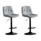Swivel and Adjustable Bar Chair Modern Faux Leather Armless Bar Chair Light Gray 2 Piece Set Clearhalo 'Bar Furniture' 'Bar Stools' 'bar_stools' 'furn' 'furn_bar_stools' 'Furniture' 'Kitchen & Dining Furniture' 5871271