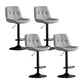 Swivel and Adjustable Bar Chair Modern Faux Leather Armless Bar Chair Light Gray 4 Piece Set Clearhalo 'Bar Furniture' 'Bar Stools' 'bar_stools' 'furn' 'furn_bar_stools' 'Furniture' 'Kitchen & Dining Furniture' 5871272