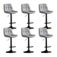 Swivel and Adjustable Bar Chair Modern Faux Leather Armless Bar Chair Light Gray 6 Piece Set Clearhalo 'Bar Furniture' 'Bar Stools' 'bar_stools' 'furn' 'furn_bar_stools' 'Furniture' 'Kitchen & Dining Furniture' 5871273