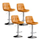Swivel and Adjustable Bar Chair Modern Faux Leather Armless Bar Chair Orange Silver 4 Piece Set Clearhalo 'Bar Furniture' 'Bar Stools' 'bar_stools' 'furn' 'furn_bar_stools' 'Furniture' 'Kitchen & Dining Furniture' 5871292