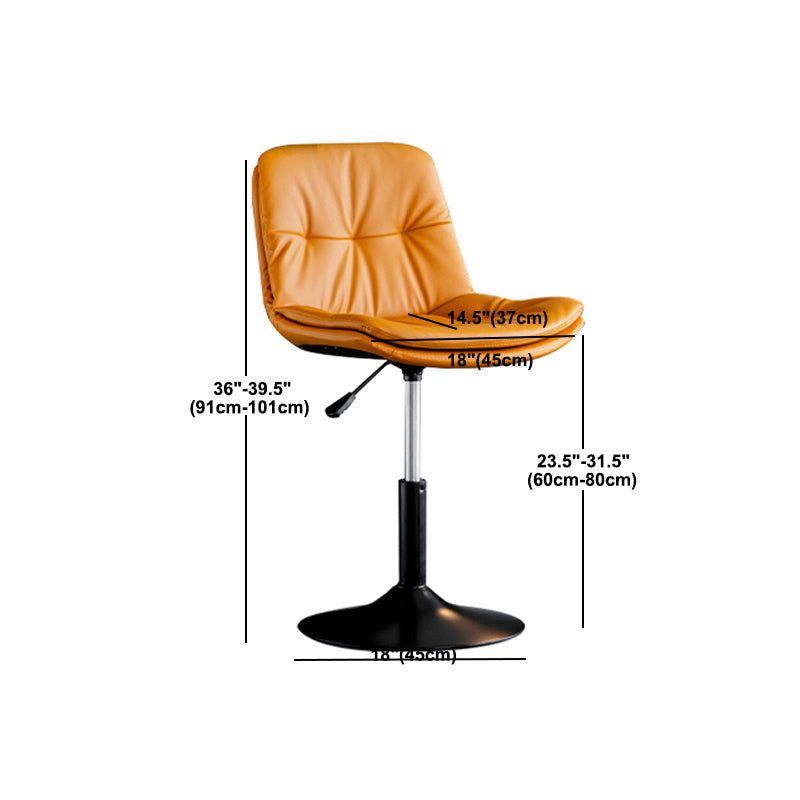 Swivel and Adjustable Bar Chair Modern Faux Leather Armless Bar Chair Clearhalo 'Bar Furniture' 'Bar Stools' 'bar_stools' 'furn' 'furn_bar_stools' 'Furniture' 'Kitchen & Dining Furniture' 5871306