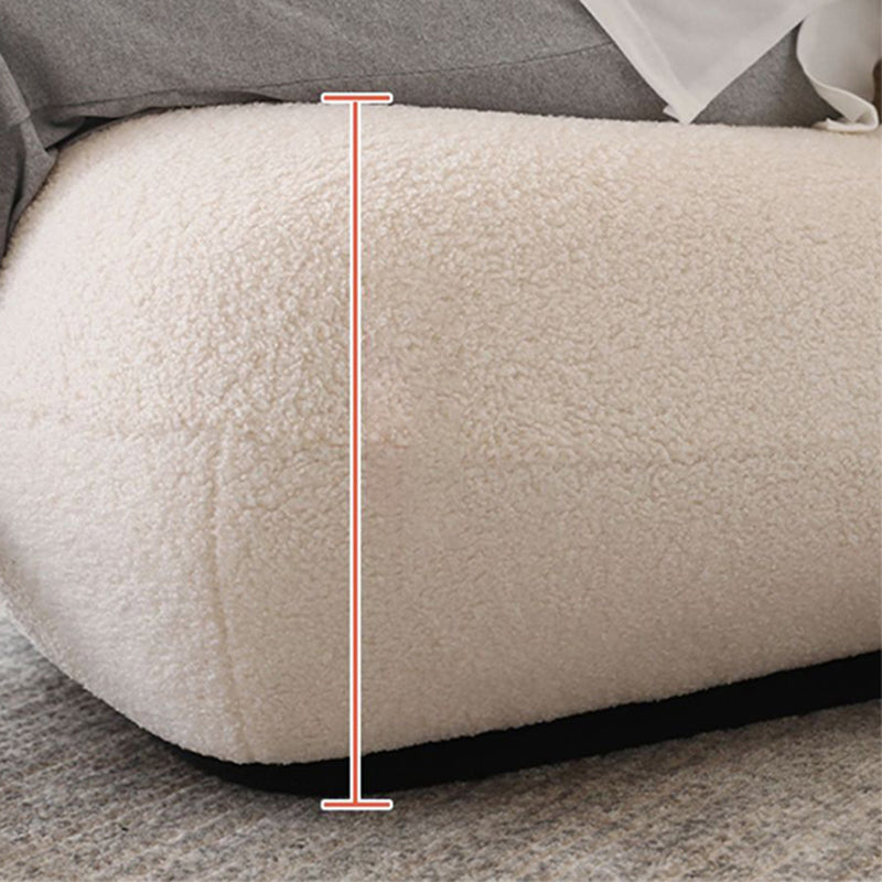 Moderne 1-zitplaat wollen bank 25.59 "H armloze bank voor woonkamer