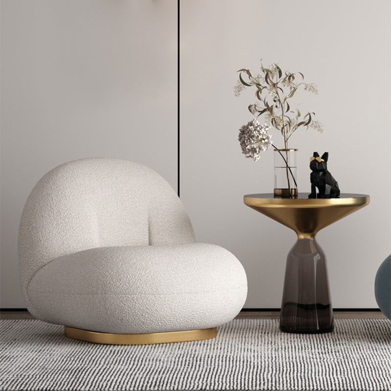 Moderne 1-zitplaat wollen bank 25.59 "H armloze bank voor woonkamer