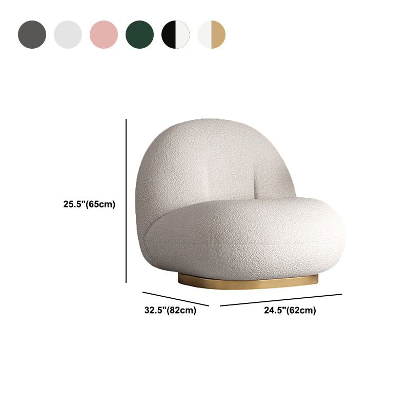 Moderne 1-zitplaat wollen bank 25.59 "H armloze bank voor woonkamer