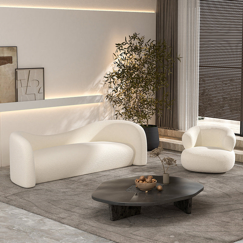White Contemporary Curved Sofa Wool Tuxedo Arm Sofa for Living Room Clearhalo 'furn' 'furn_sofas' 'Furniture' 'Living Room Furniture' 'Sofa' 'sofas' 5871742
